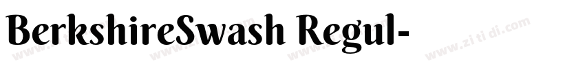 BerkshireSwash Regul字体转换